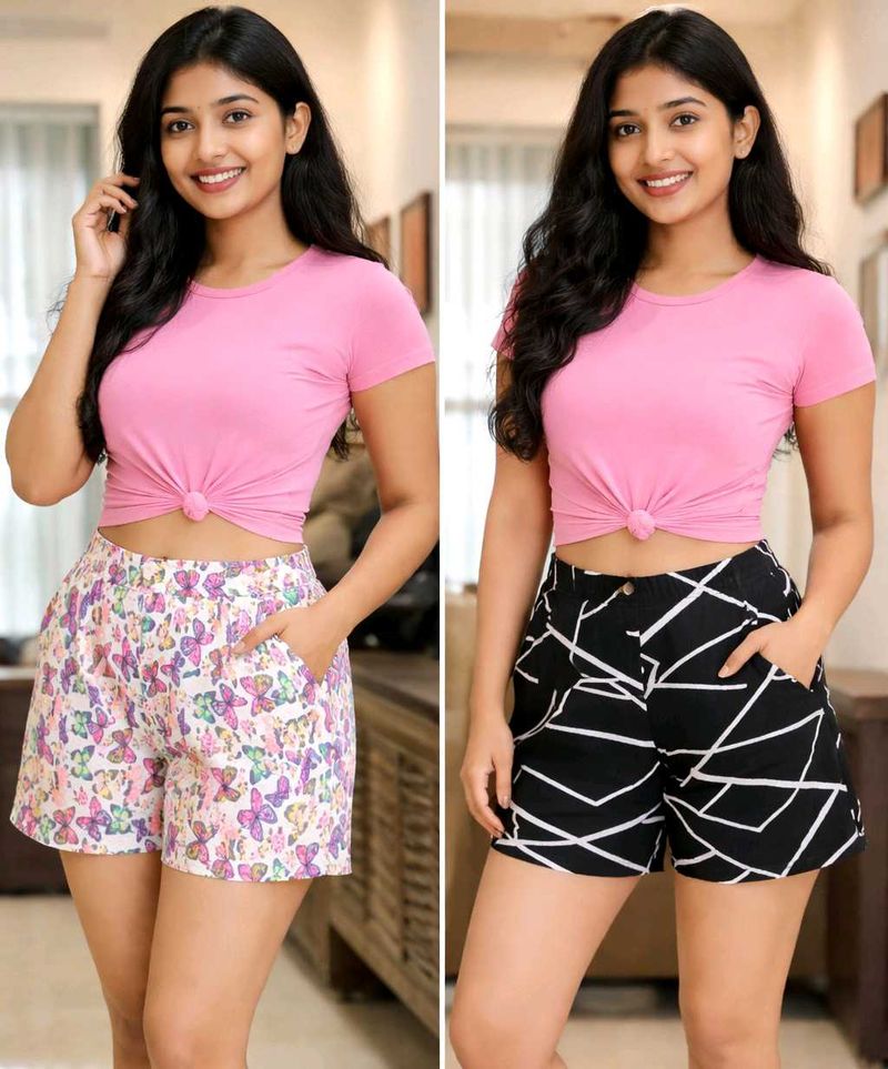 women's Playful Butterfly Print Shorts