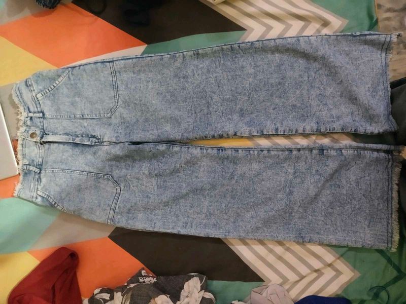 Wash Wide blue Leg Jeans