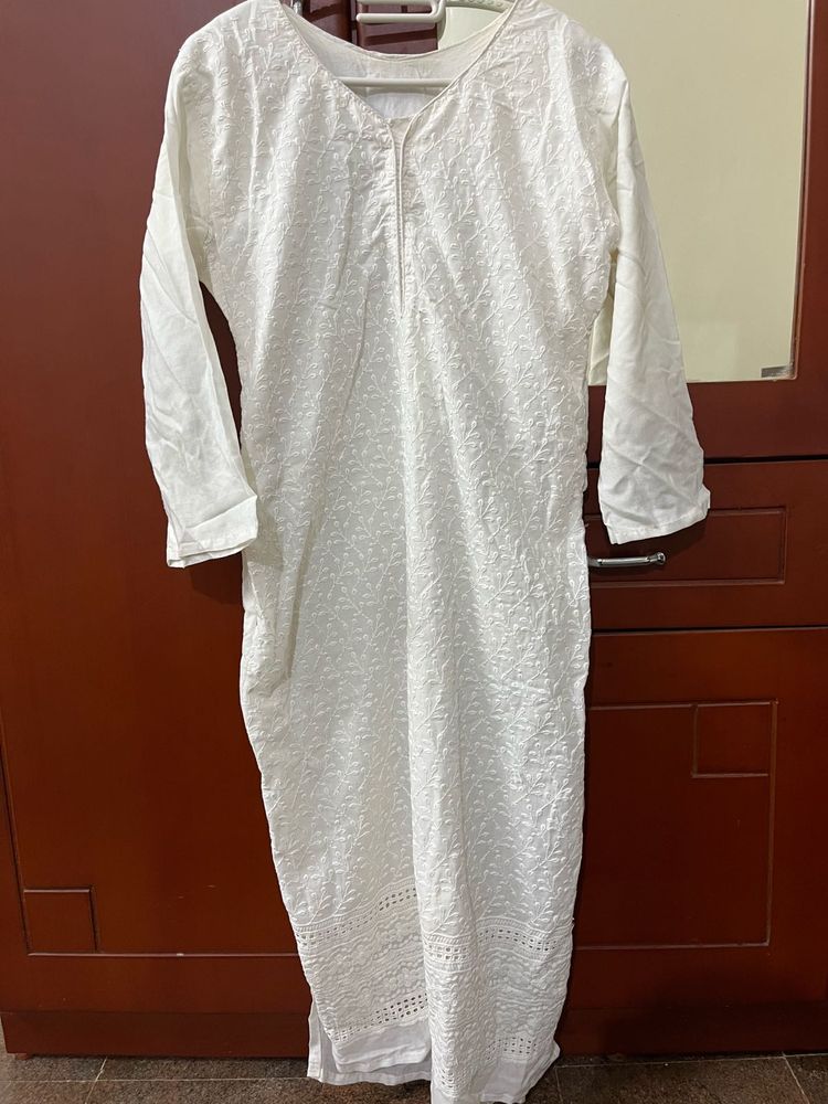 White Cotton Kurta