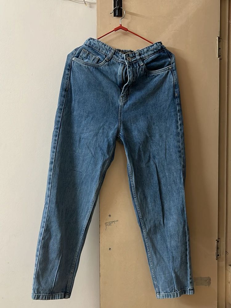 Vintage Wash High-Waisted Jeans