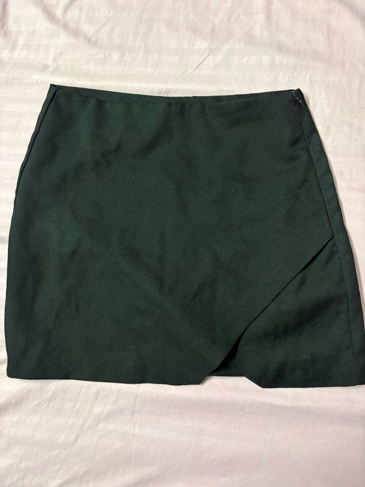 Chic black  Wrap Mini Skirt
