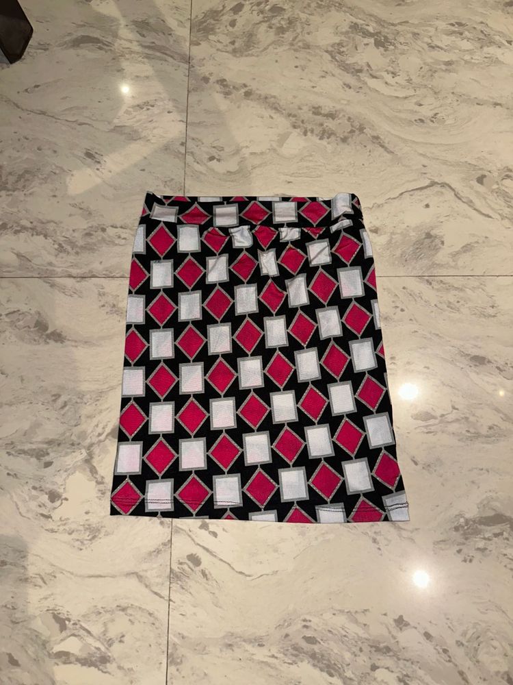 Geometric Print Skirt / tube top