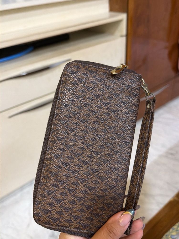 Designer Print Zip-Around Wallet