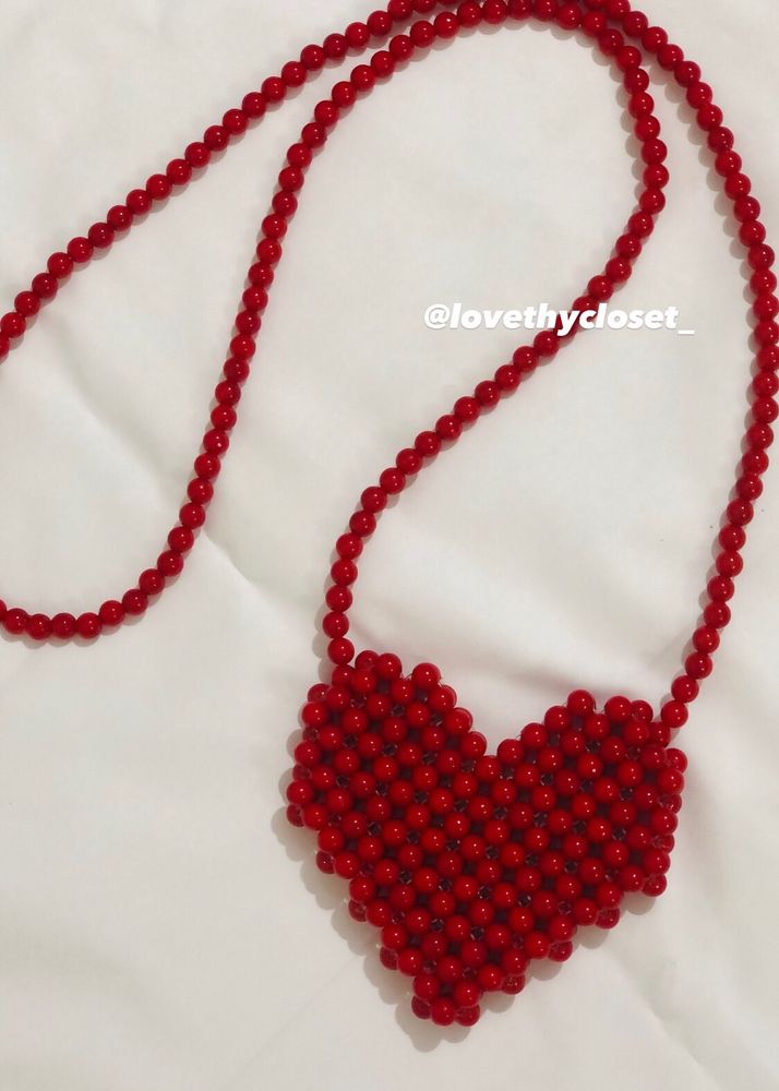 Mini Heart Beaded Bag