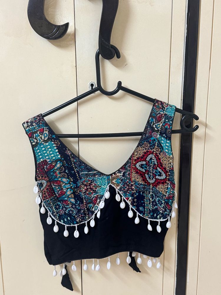 Black Multicolor Kodi Navratri Blouse