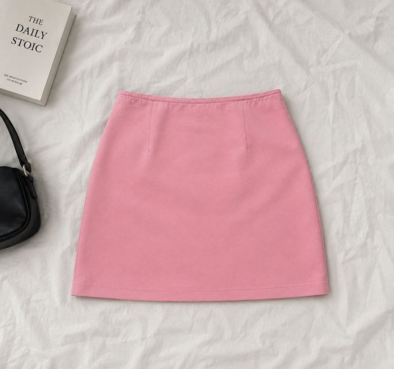 Cute Pink A-Line Mini Skirt