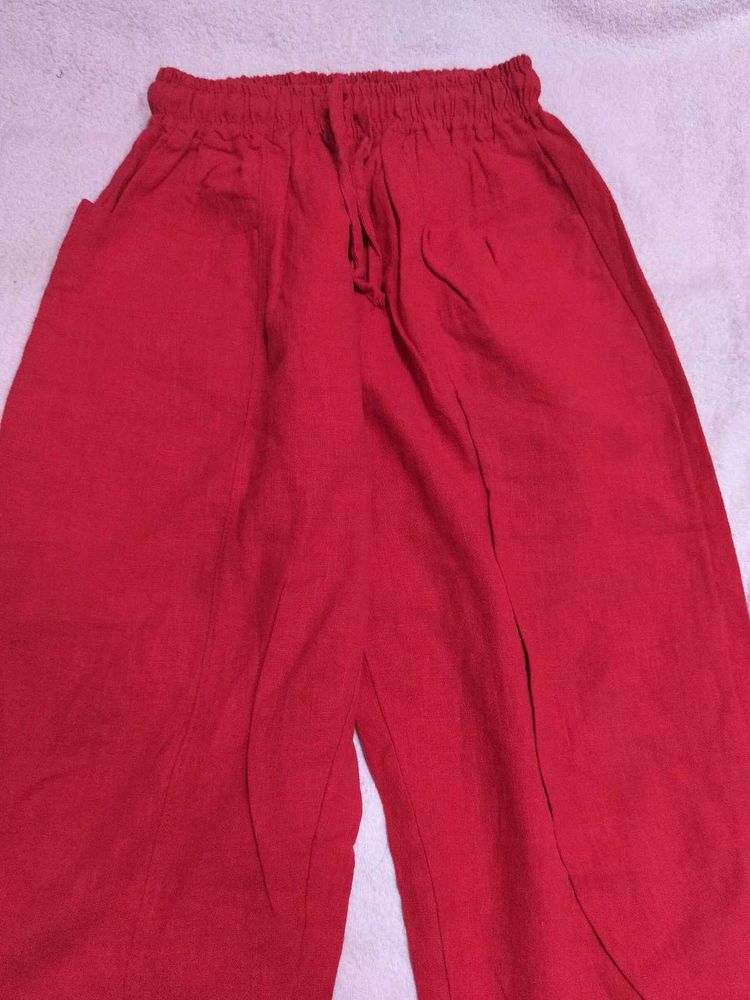 Red Palazzo Pants - Comfy &amp; Stylish