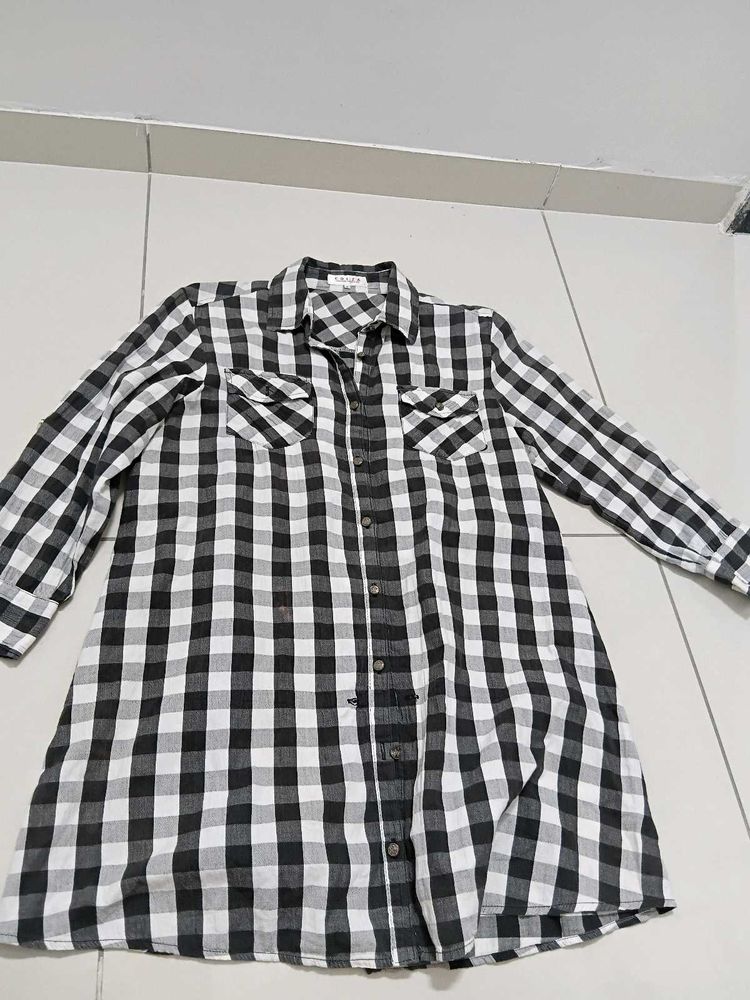 Classic Black &amp; White Checkered Shirt