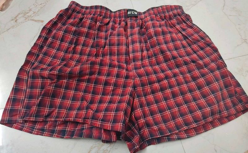 Red Plaid Boxer Shorts