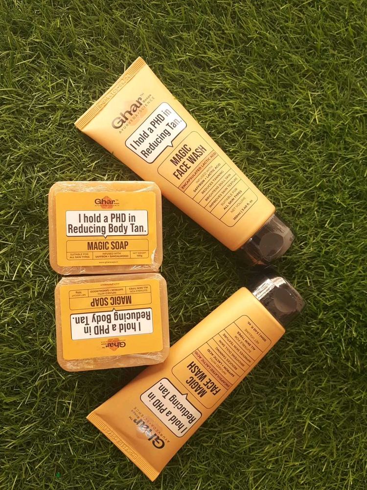 Ghar Magic Face Wash &amp; Soap Set(total 4 items)