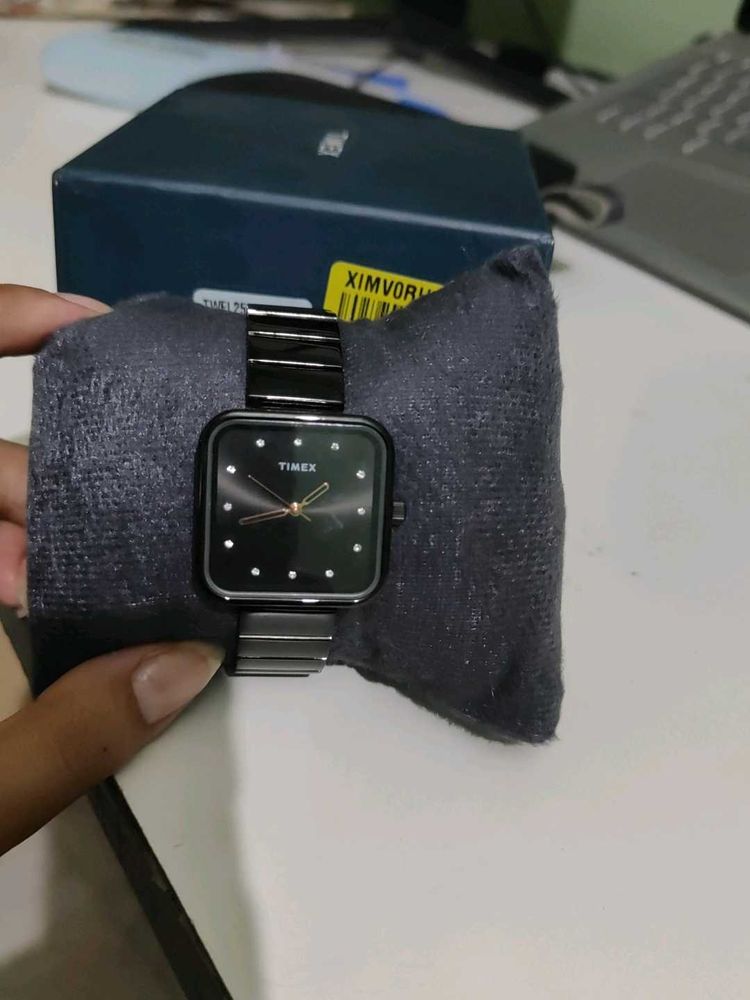 Timex Black Square Dial Watch