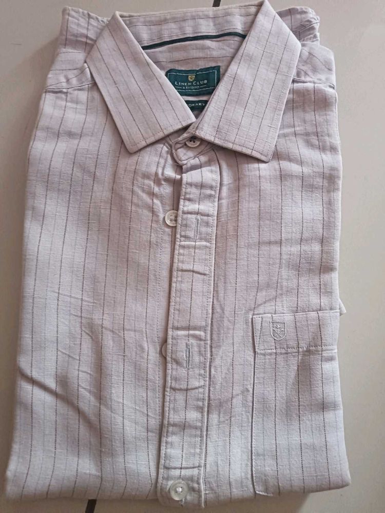 Linen Club Striped Shirt(like new)