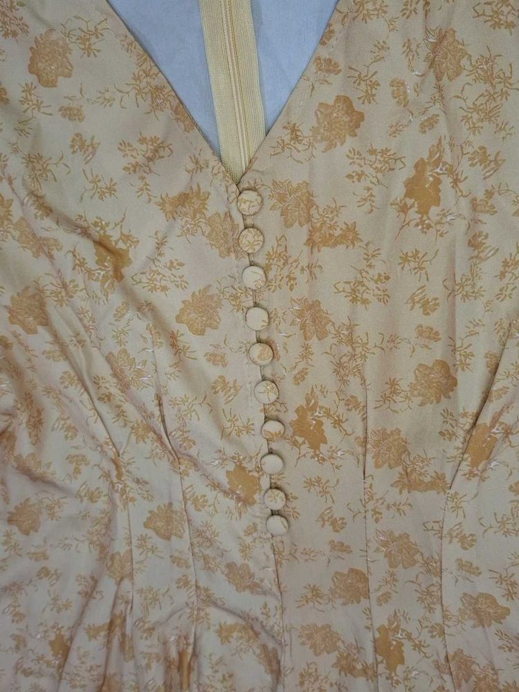 Floral Print Button-Front Dress