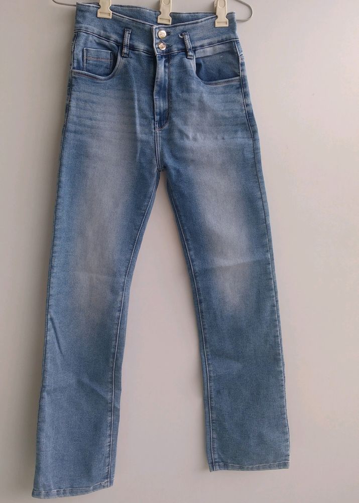 Blue Straight Fit Jeans.