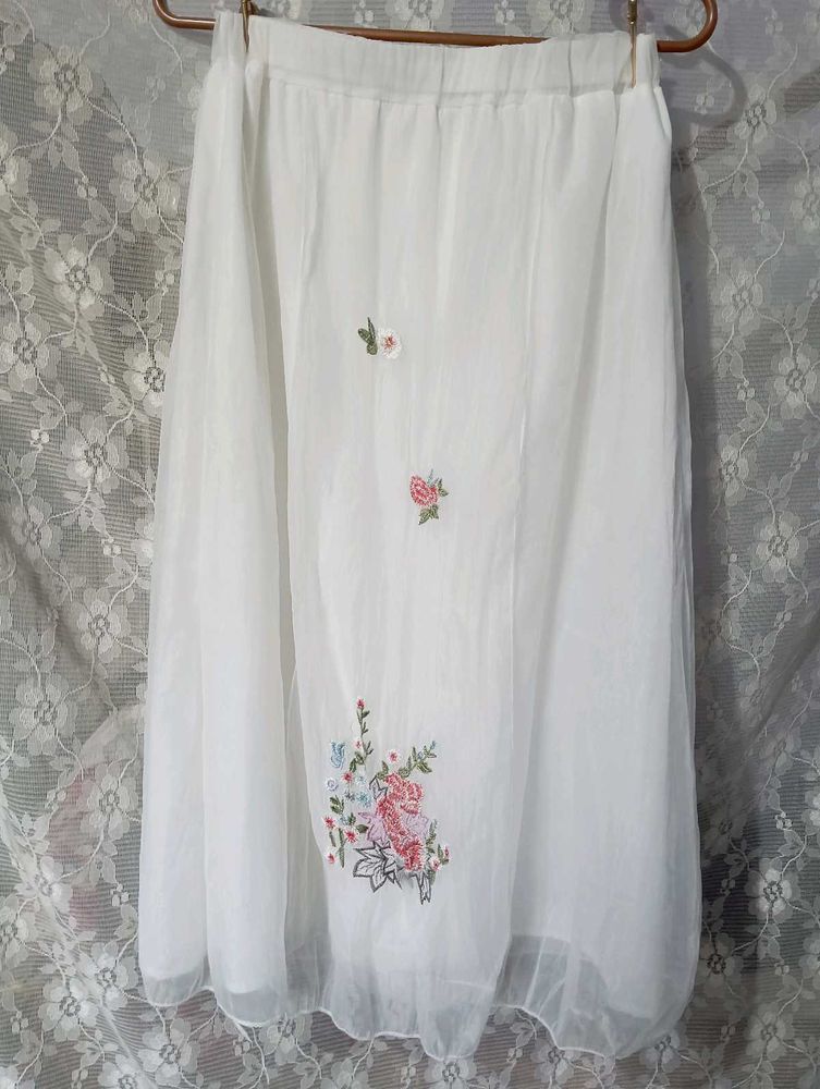 elegant soft white skirt