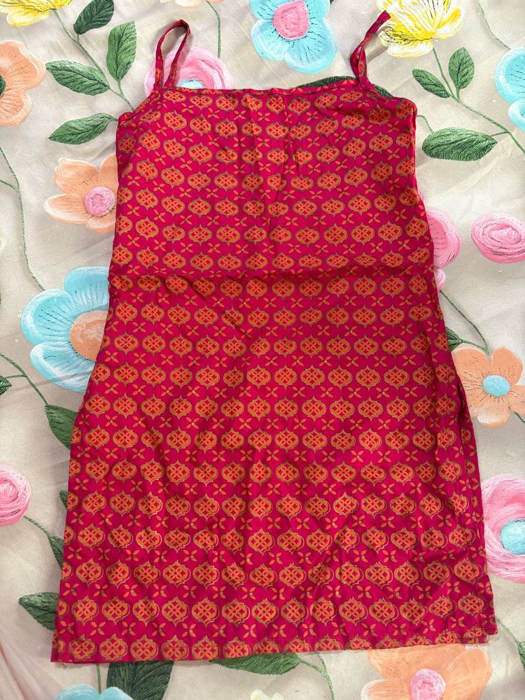 Festive Pink and Gold Kurti