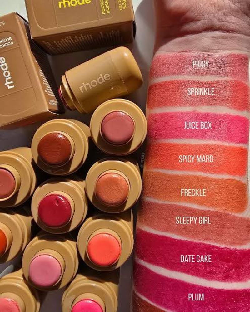 Rhode Pocket Blush Swatches