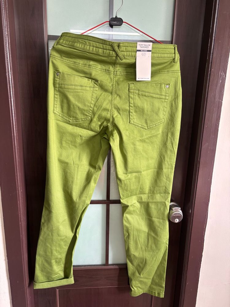 Lime Green Tapered Pants