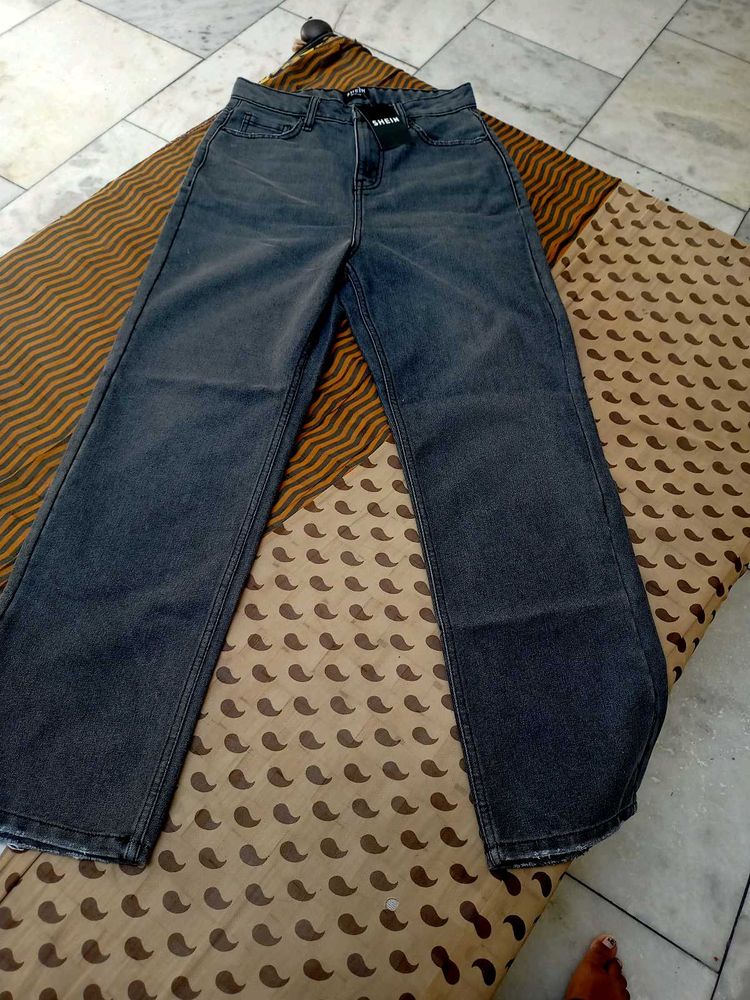 Branded grey jeans