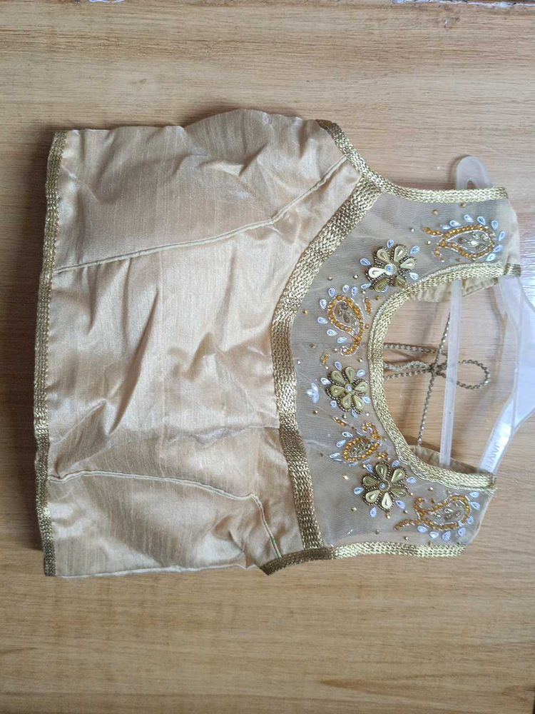 Elegant Gold Embroidered Blouse