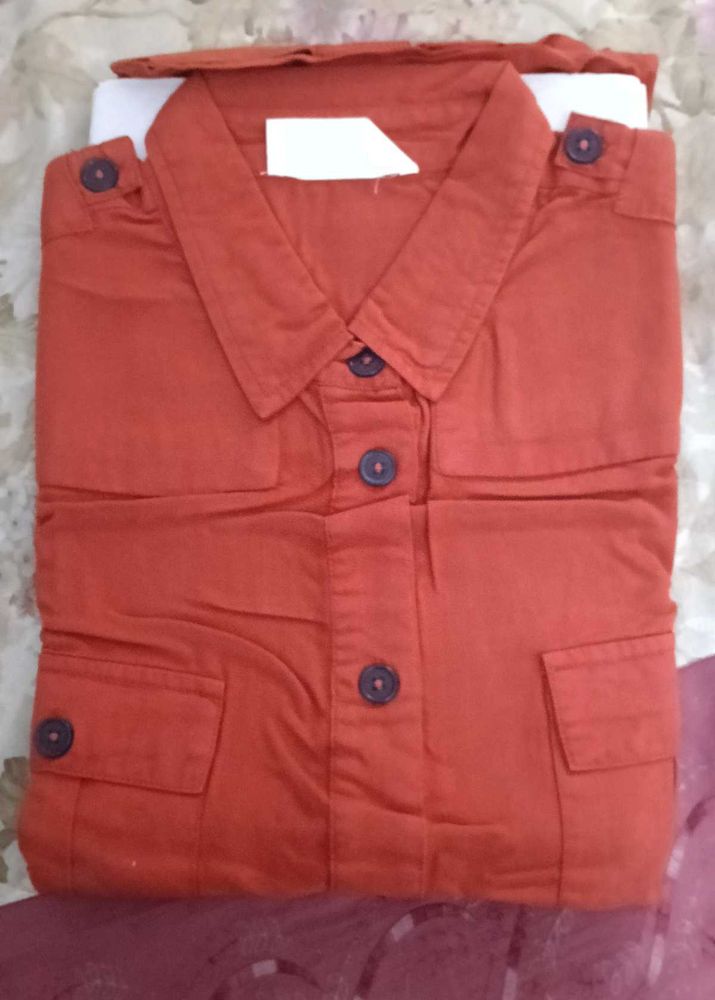 Casual Orange Shirt