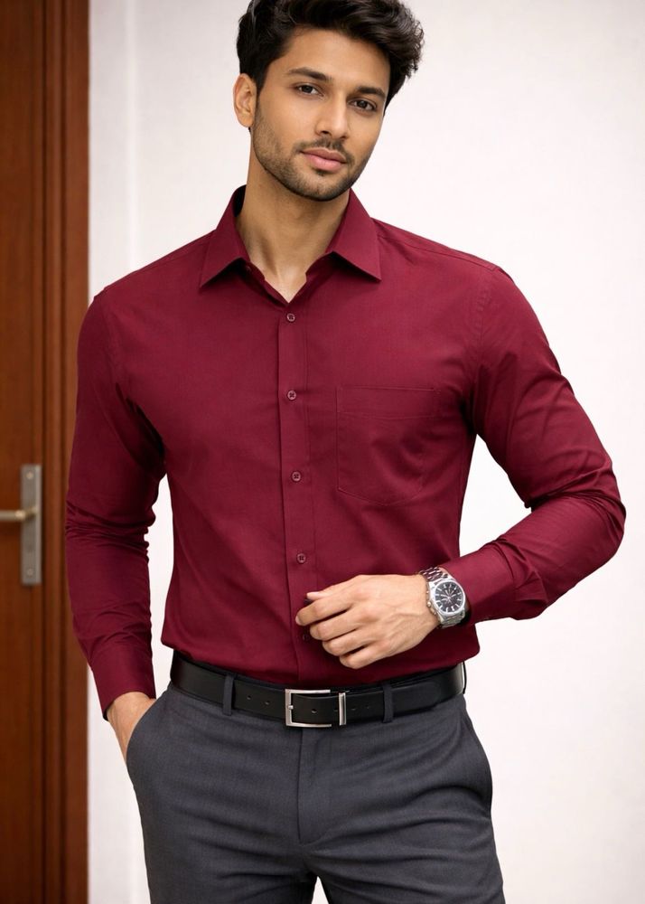 Maroon Formal Shirt