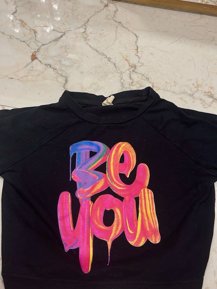 Graphic Print "Be You" T-Shirt