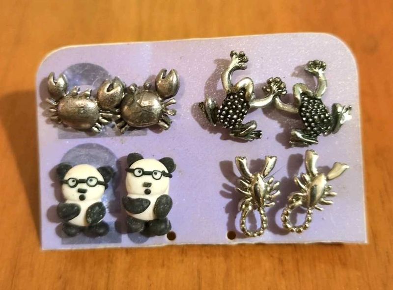 Cute Animal &amp; Insect Stud Earrings Set