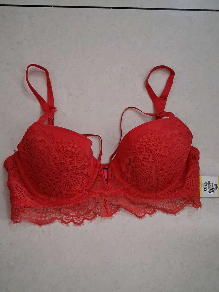 36C Stunning Red Lace Bra