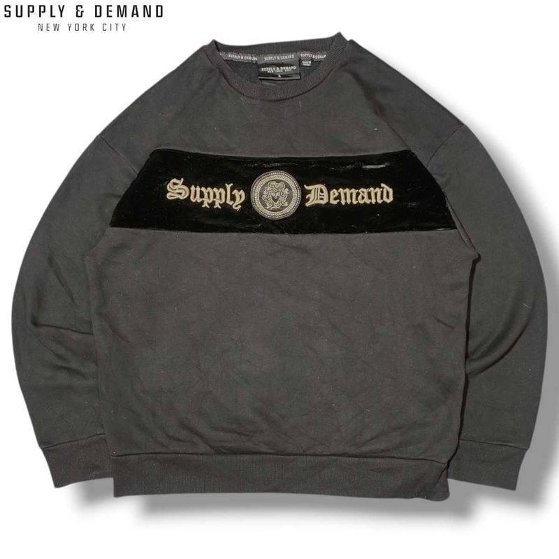 🦅 SUPPLY &amp; DEMAND MEDUSA VELVET-PANEL SWEATSHIRT