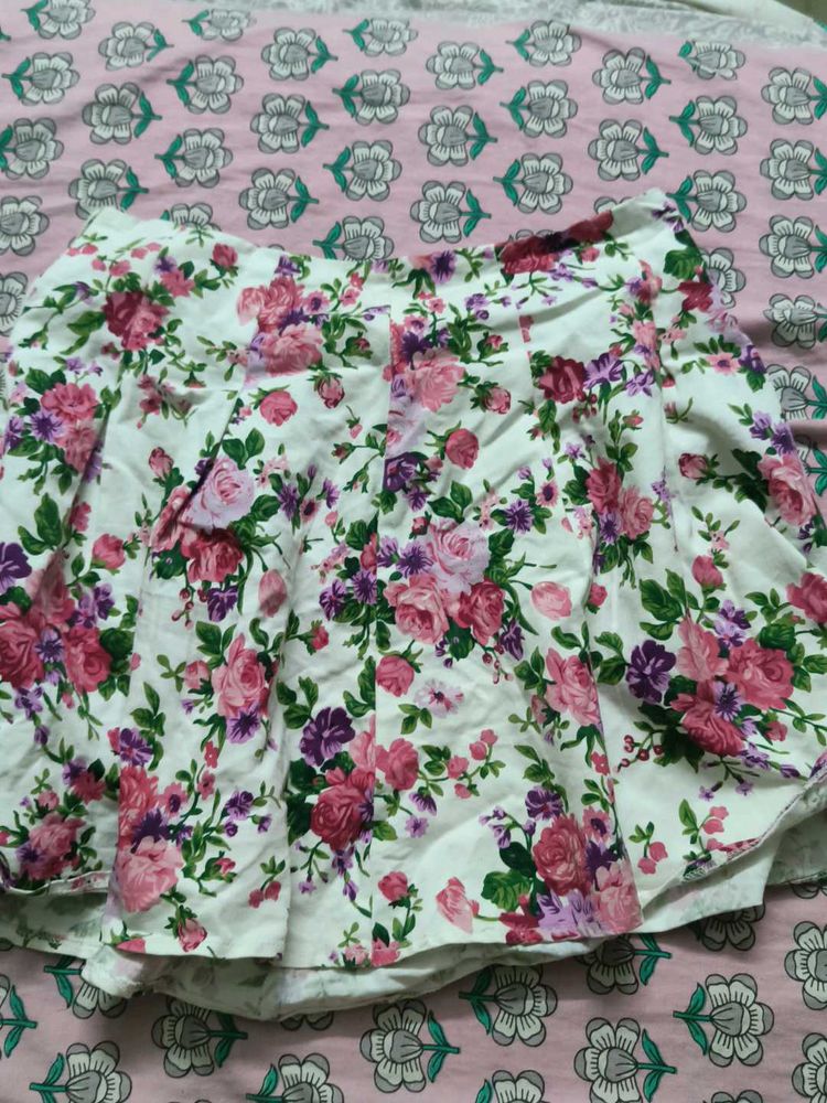Floral Skirt - Flirty &amp; Fun