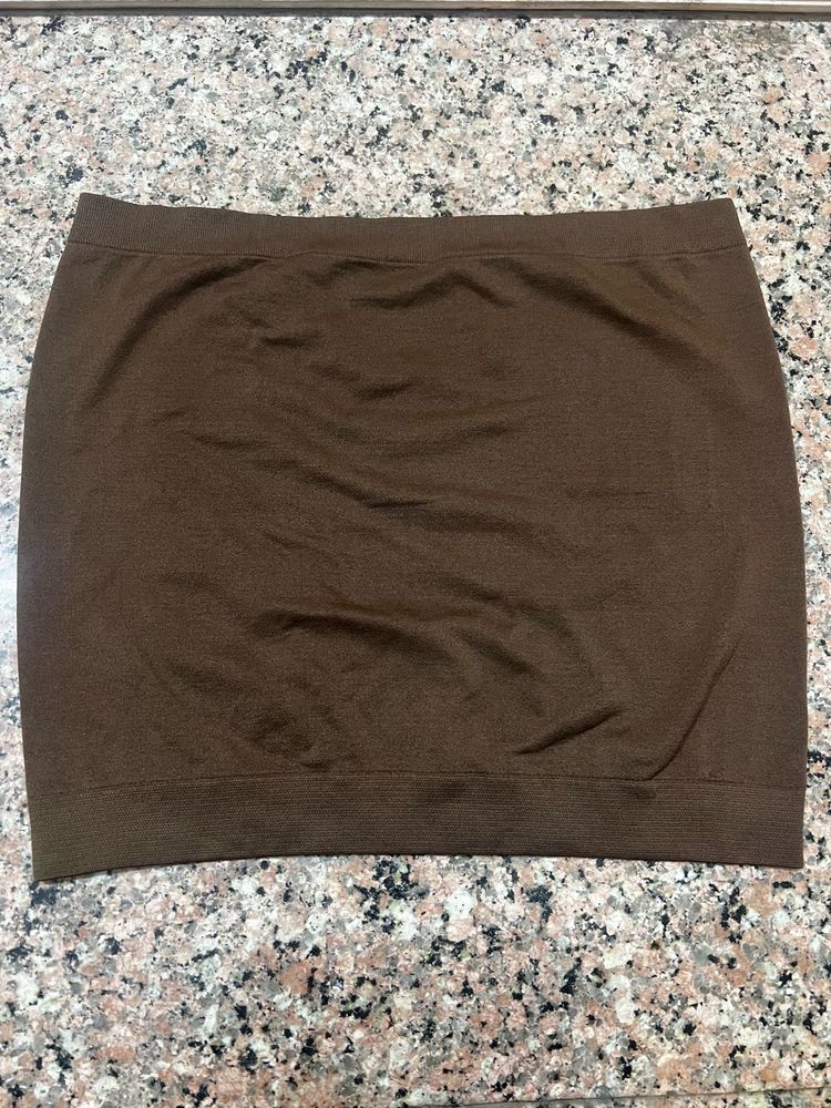 Seamless Stretchable Brown Tube Top/Skirt