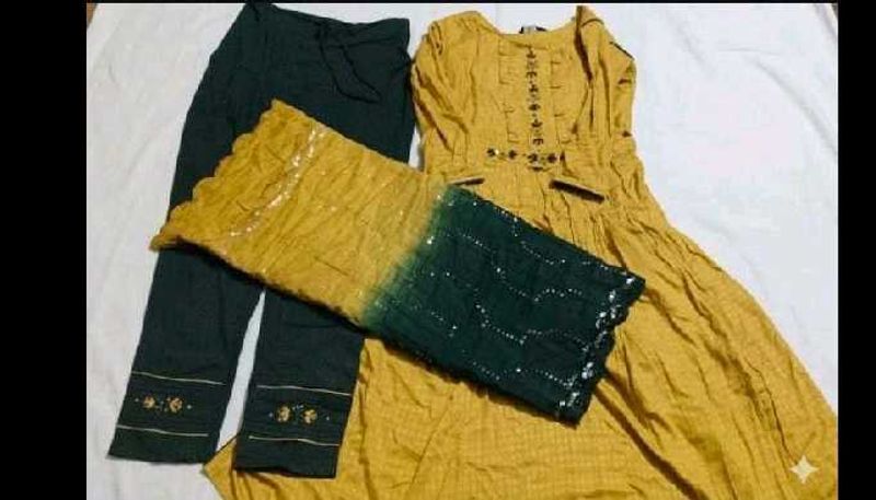 Price Drop Kurta Pant Duptta Set