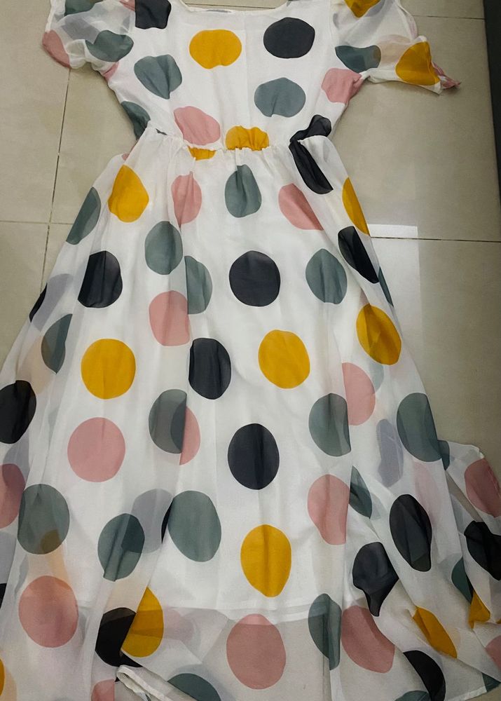 Cute Polka Dots Maxi Dress( clearence)