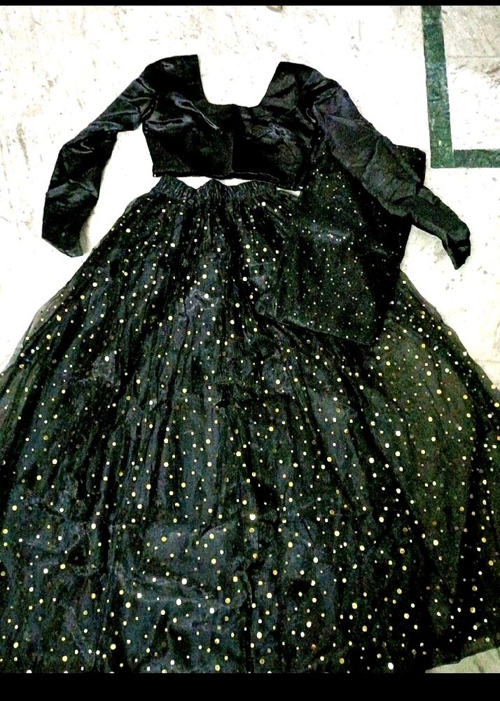 ✨Sparkling Black Lehenga Set