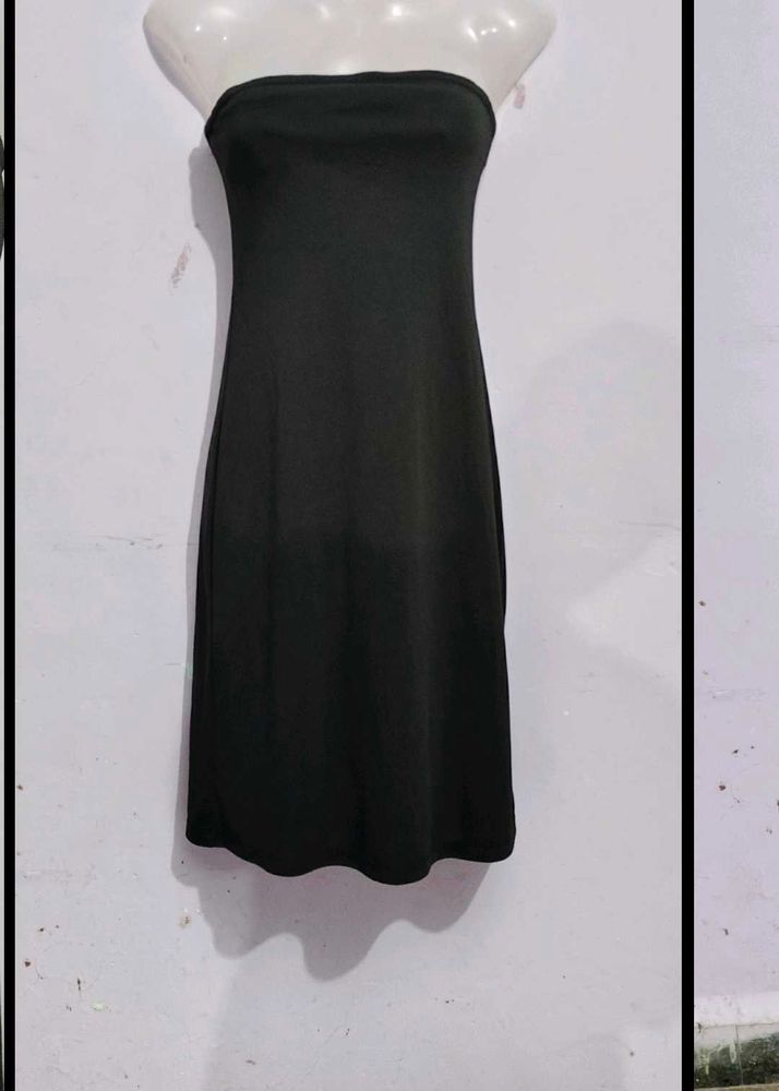 BLACK TUBE DRESS
