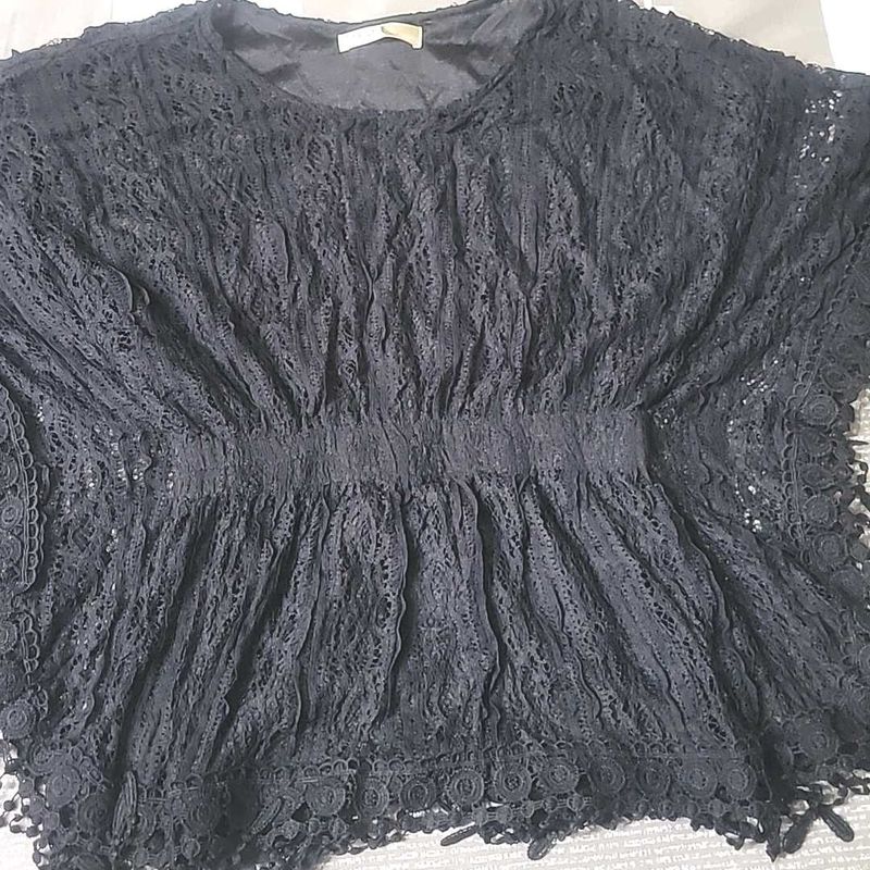 Elegant Black Lace Top
