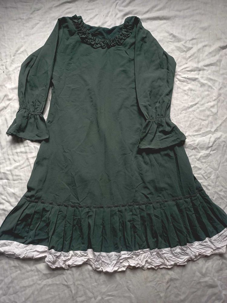 Elegant Dark Green Ethnic Gown