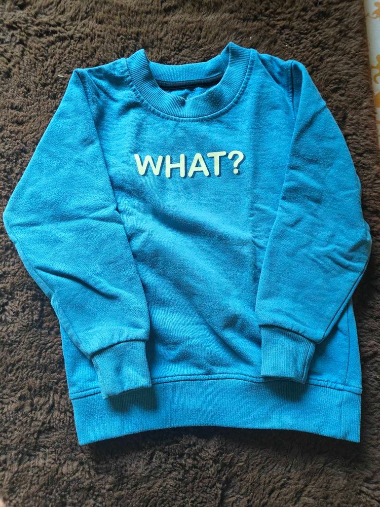 orange and blue 🔵 clourde kids Sweatshirt