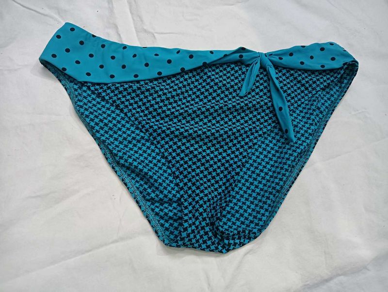 Teal &amp; Black 🔥Houndstooth Bikini Bottom