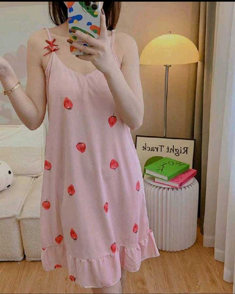 Cute Strawberry Print Dress