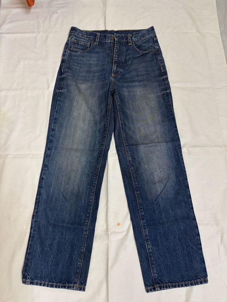 Women's Blue Wide Leg Jeans