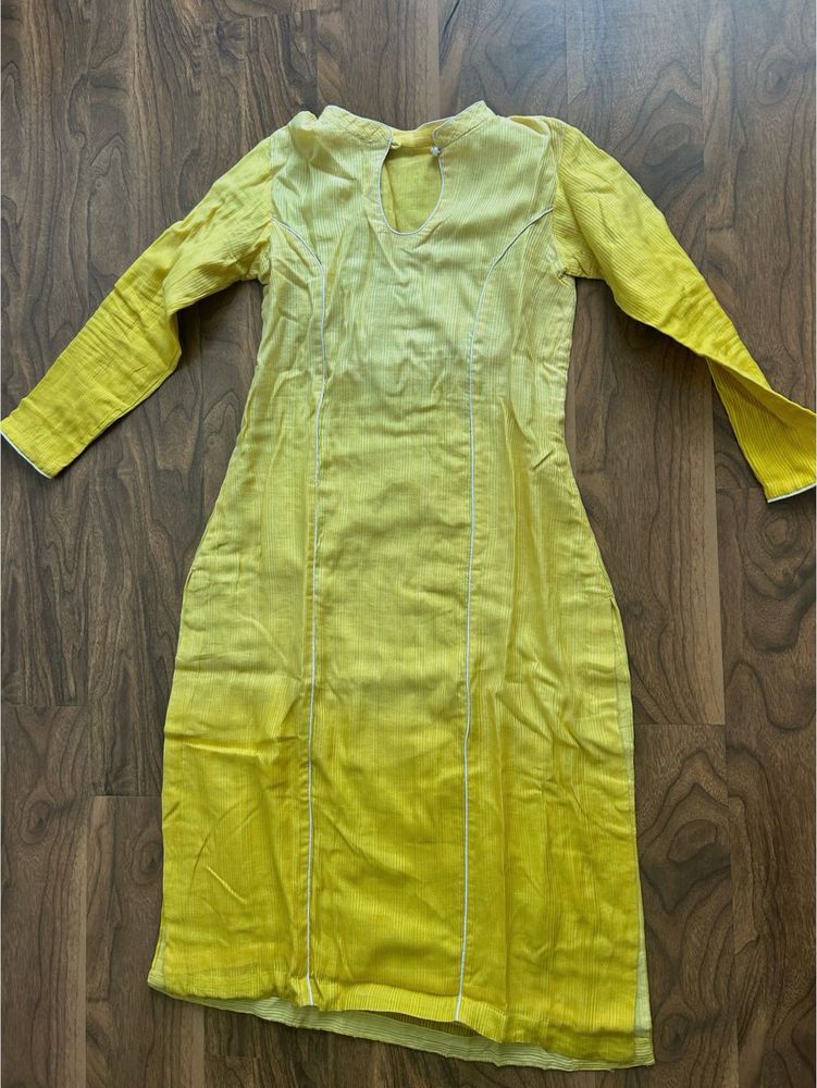 Elegant Yellow Ombre Kurta