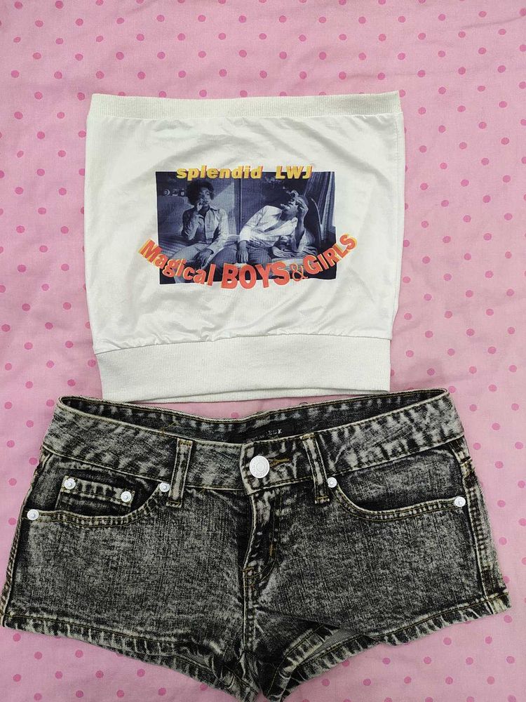 Y2k Graphic Tube Top