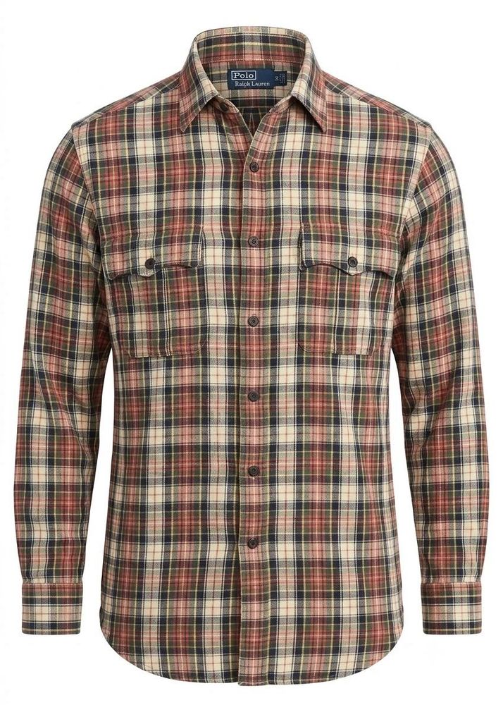 POLO RALPH LAUREN PLAID FLANNEL DUAL POCKET SHIRT