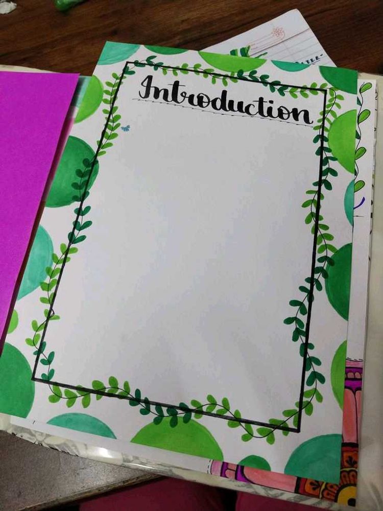 Decorative pages for projects