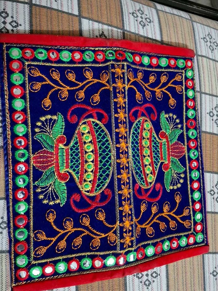 Embroidered Mirror Work Blouse Fabric