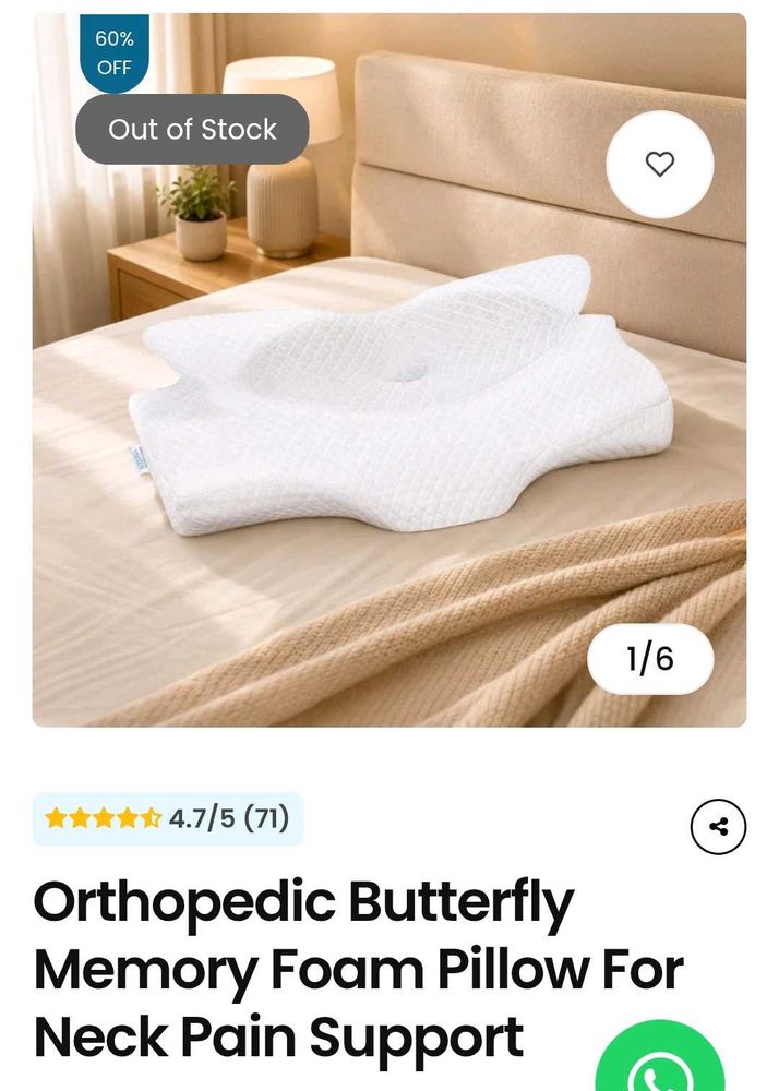 orthopedic butterfly pillow