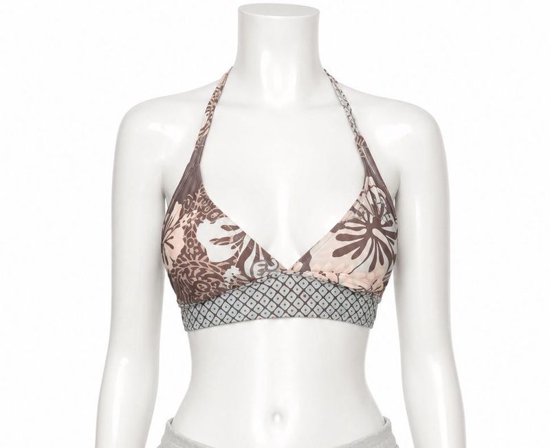 Floral Halter Tie-Up Bralette Top