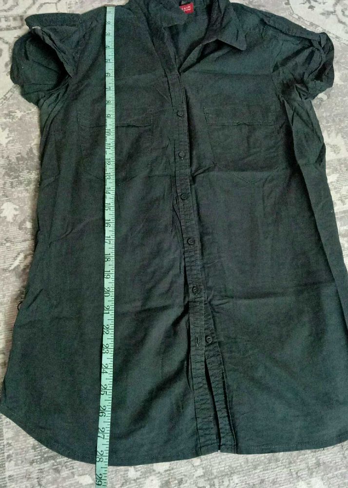 Dark Grey Button-Up Shirt